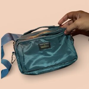 Kedzie Teal Blue Women's Bag crossbody vinyl purse 3 pocket handbag durable